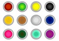 Empty Color Blank Circle Button - vector - corel