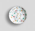 China Base Plate - ImageEmpty color dish plate background - Empty porcelain color dish of dining plates. - Image