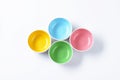 Empty colored bowls Royalty Free Stock Photo