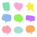 Empty colorful comic bubbles set Royalty Free Stock Photo