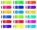 Empty Colorful label paper set. Vector sticker. Royalty Free Stock Photo