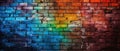 Empty colorful old brick wall background texture for design With Copy Space Royalty Free Stock Photo