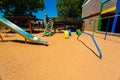 Empty Colorful Preschool Playground slide