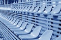 Empty colorful stadium seats Royalty Free Stock Photo