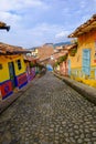 Empty colourful streets of GuatapÃÂ©, Antioquia, Colombia