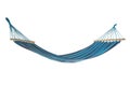 Empty comfortable blue hammock isolated Royalty Free Stock Photo