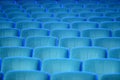 Empty comfortable green seats in theater, cinema Royalty Free Stock Photo