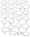 Bubble Speech Bubbles Thought Text Cartoon Set Talk Cloud Message Vector Comic Design Dialog Empty Blank White Clouds Talking Chat