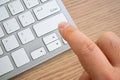 Empty computer keyboard button to allow you to type messages. Royalty Free Stock Photo
