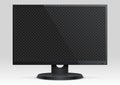 Empty computer lcd monitor with transparency screen 3d vector mockup Royalty Free Stock Photo