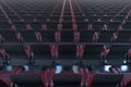 Empty concert hall, no visitors event 3D illustration