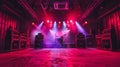Empty Concert Stage With Amplifier Stacks Royalty Free Stock Photo
