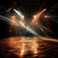 empty concert Stage Color Light The Spotlights Royalty Free Stock Photo