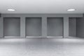 Empty concrete building hall in industrial style Royalty Free Stock Photo