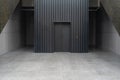 empty concrete floor in front of modern building entrance with elevator. Royalty Free Stock Photo