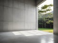 empty concrete interior, modern house with sunlight Royalty Free Stock Photo