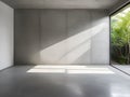 empty concrete interior, modern house with sunlight Royalty Free Stock Photo