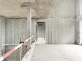 Empty concrete room interior