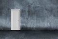 Empty concrete room with white door Royalty Free Stock Photo