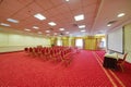 Empty conference hall with a red carpet on the Royalty Free Stock Photo