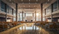 Empty Conference Hall With Rows of Chairs and Stage Lighting auditorium meeting Royalty Free Stock Photo