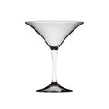 Empty Conical Martini Cocktail Glass Isolated on White. Royalty Free Stock Photo