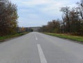 Empty conncrete country side road Royalty Free Stock Photo
