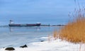 Empty container ship, cargo ship, Baltic sea