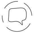 Empty conversation bubble, icon icon Royalty Free Stock Photo