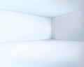 Empty Cool White Room Corner Vector