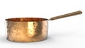 Empty copper saucepan