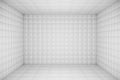 Empty Copy Space White Mental Hospital Padded Room. 3d Rendering Royalty Free Stock Photo
