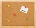 Empty cork memo board Royalty Free Stock Photo