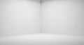 Empty White Room Corner with Soft Lighting and Subtle Shadows interior Royalty Free Stock Photo