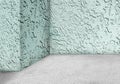 Empty corner wall aged old dirty grungy vintage background. In Royalty Free Stock Photo