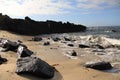 Deserted Cornish Beach Scene Royalty Free Stock Photo