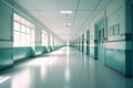 Empty Corridor in Hospital, Generative AI Royalty Free Stock Photo