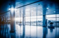 Empty Corridor Of modern airport in Shanghai Royalty Free Stock Photo