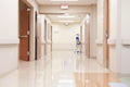 Empty Corridor In Modern Hospital Royalty Free Stock Photo