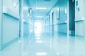 Empty Corridor In Modern Hospital Royalty Free Stock Photo