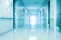 Empty Corridor In Modern Hospital Royalty Free Stock Photo