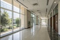 Empty Corridor in Modern Office Building Royalty Free Stock Photo