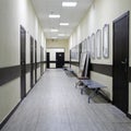 Empty corridor in the modern office building Royalty Free Stock Photo