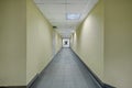 Empty corridor in an office building. Concept: company closure