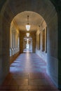 Empty Campus Corridor at Stanford, California