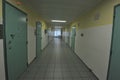 the empty corridor of a prison Royalty Free Stock Photo