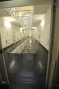 the empty corridor of a prison Royalty Free Stock Photo