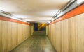 Empty corridor in a subway station Royalty Free Stock Photo