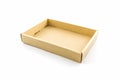 Empty corrugated cardboard box. Royalty Free Stock Photo