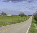 Empty country road in early spring